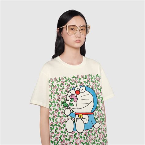 doraemon x gucci cotton t-shirt|Gucci Doraemon 2021.